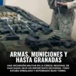 Un arsenal de armas y municiones se encontró dentro de la cárcel Regional 4, en Guayaquil