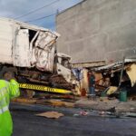 Siniestro entre dos camiones al sur de Ambato; atención fue coordinada desde el ECU 911
