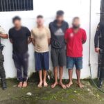 En persecución ininterrumpida Policía capturó a cuatro sujetos en Quinindé implicados en el delito de receptación