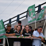 Andrea González, candidata presidencial, es retirada de caravana en Machala tras recibir amenaza telefónica