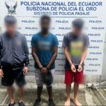 Policía Nacional aprehendió a tres sujetos por el delito de asesinato en El Oro