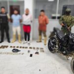 Policía aprehendió a tres integrantes del GDO “R7” por el delito de tenencia de armas de fuego, municiones y explosivos no autorizados en Morona Santiago