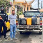 Policía capturó a un sujeto por presunto tráfico ilegal de combustible en Durán
