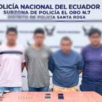 Aprehensión de cuatro ciudadanos por porte ilegal de armas de fuego en Santa Rosa