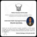 Servidor policial fallece en cumplimiento de su deber en Morona Santiago