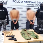 Armas incautadas durante operativo “Tormenta 33” en Durán
