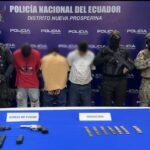 Policía capturó a dos sospechosos en Nueva Prosperina con armas de fuego y municiones