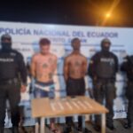 Dos presuntos extorsionadores fueron capturados en Durán
