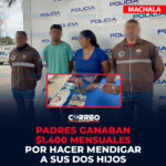 Padres ganaban $1.400 mensuales por hacer mendigar a sus dos hijos