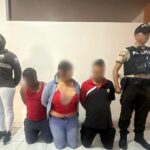 Aprehensión de tres ciudadanos por el presunto delito de robo agravado