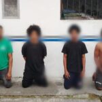 Cuatro sujetos aprehendidos entre ellos dos adolescentes implicados en un delito de asesinato ocurrido en Quinindé