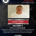 Golpe al crimen organizado: Capturado alias “Fede”, cabecilla de “Las Águilas”, en Colombia