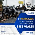 Policía Nacional habilita los principales ejes viales en las provincias de Imbabura y Pichincha