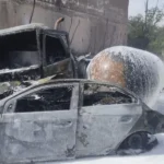 Una persona sobrevivió a la explosión del tanquero en la Ruta Viva; su esposa pide ayuda para gastos médicos