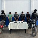 Policía Nacional aprehende a cuatro presuntos integrantes del GDO “Fatales” por tenencia y porte de armas de fuego en Vinces