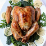 Pavo asado al horno con limón y hierbas