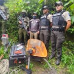 Incautamos material explosivo utilizado para actividades de minería ilegal en el Carchi
