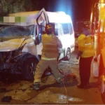 Choque frontal entre buseta y un auto dejó un muerto y seis heridos durante la madrugada