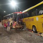Colisión entre dos buses a la altura de la curva de Licán