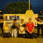 Aprehendimos a cuatro sujetos por el delito de extorsión en Santo Domingo