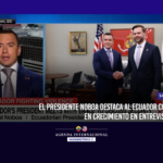 PRESIDENTE NOBOA DESTACA AL ECUADOR COMO UN PAÍS EN CRECIMIENTO EN ENTREVISTA CON CNN