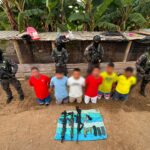 Aprehendimos a seis sujetos con armas de fuego y drogas en Manabí