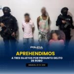 Aprehendimos a tres sujetos por presunto delito de robo en Imbabura