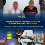 Persecución policial en Guayaquil dejó dos capturados por robo bajo la modalidad de «tarjeteros»