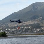 Despliegue policial aéreo y terrestre para contribuir al control del incendio en el Cerro Cotacachi, Imbabura