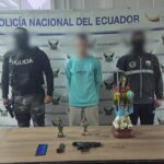 Aprehendimos a alias “Euclides”, presunto vinculado a “Los Lobos”, e incautamos un arma de fuego en Quevedo