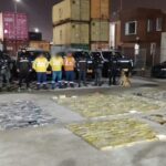 Policía Nacional aprehendió a cuatro trabajadores portuarios e incautó cerca de una tonelada de cocaína que tenía como destino Francia